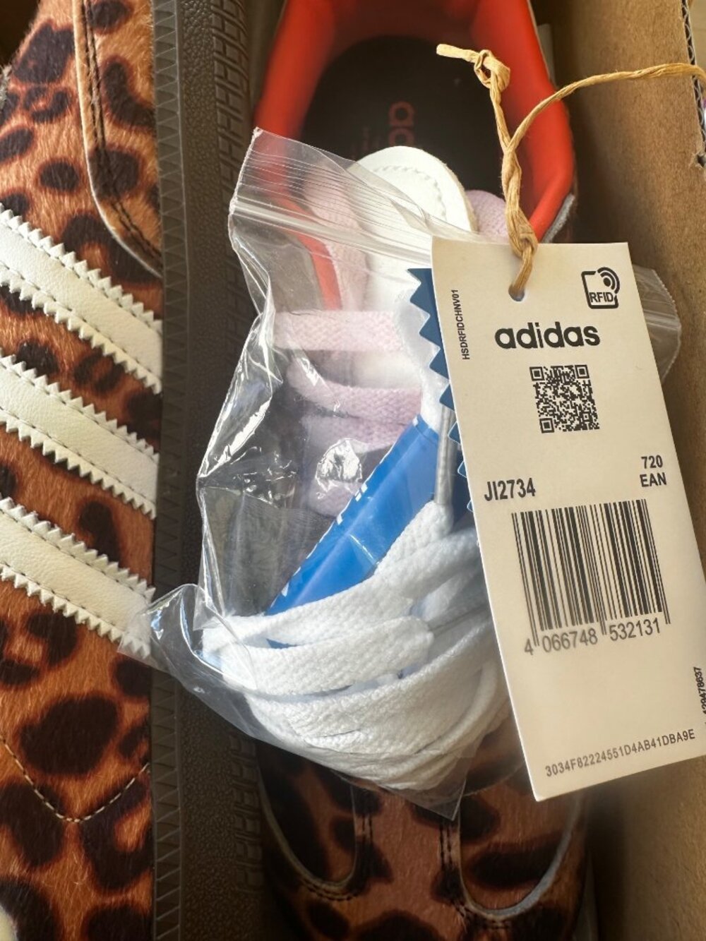 Adidas Samba OG Red Leopard Print Striped Trainers Sneakers Mens 9.5 Womens 10.5 - Picture 9 of 15